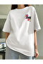 LOVE Printed Cotton Crew Neck Oversize T-shirt - 2