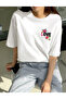 LOVE Printed Cotton Crew Neck Oversize T-shirt