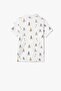 White Patterned Boys' T-Shirt 4SKB10015TK - 2