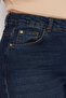 Koyu Mavi Yüksek Bel Comfort/Orta Esnek Straight Fit Denim Büyük Beden Jeans TBBSS24CJ00051 - 5