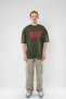 Green Red Dusk Printed Oversize Unisex T-Shirt - 2