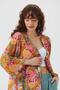 Long Sleeve Patterned Bohemian Kimono