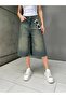 تريند فضفاض الدينيم كابري رولر شورت برمودا - 3