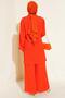 Women's Orange Tunic Pants Bottom Top Suit 6663 - 4