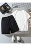 Girls' Cute Panda Printed T-Shirt and Shorts Set - 2