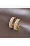 Forever - Gold Color Zircon Stone Stylish Design Earrings