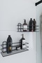STAINLESS Adhesive 2-piece Set Bathroom Shelf Shower Shampoo Holder Wall Organizer Bathroom Set - 2