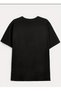 Women's V-Neck Black Animal-Friendly Printed T-Shirt Loose Comfortable Cut Boyfirend - 3