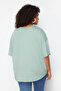 Mint 100% Cotton More Sustainable Oversize Knitted T-shirt TBBSS24BF00050 - 6