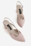 WOMEN'S POWDER PINK GENUINE LEATHER SIZE 34-35-41-42 HIGH-HEEL OPEN-BACK SHOE - 5