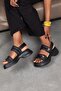 Women's High-Heeled Black Sandals - 2