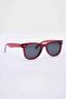 Unisex Minimalist Design Red Transparent Frame Sunglasses - 2