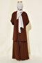Women's Brown Tunic Pants Top and Bottom Set 6663 - 4