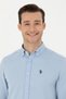 Men's Blue Long Sleeve Shirt - 2