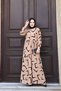 Women's Modest Transitional Belted Viscose Dress with Woven - 6