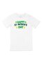 Happy St Patricks Day White T-Shirt with Pocket Logo Design
