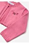 Dried Rose Knitted Baby Girl Jacket - 302 - 3