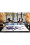 Blue Insect Patterned Washable Carpet Miravip8237 - 2