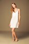 Satin Dressing Gown Suspender Nightgown Set of 2 Bm-1529 Ecru - 3