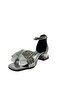 98 Silver Glitter Evening Dress Heeled Shoes for Girls - 3