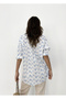 Women's Shirt with Floral Embroidery Patterned - 7