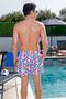 Men's Basic Sea Shell Printed Swim Shorts with Pockets - 3