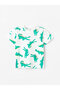 Crew Neck Short Sleeve Printed Baby Boy T-Shirt and Shorts Set of 2 - 2