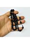 Black Color Basil Cut Powder Amber Rosary - 3