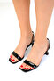 Black Patent Leather Women's Classic Heeled Shoes 19178 - 4