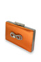 Orange Satin - Crystal Stone Detailed Evening and Graduation Bag - 2