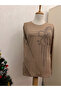 Anne Jersey Blouse with Stone Embellished and Stretch Fabric
