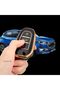 Peugeot Compatible 208, 308, 508, 2008, 3008, 5008 Gold Edge Tpu Key Case Cover (Black) - 4