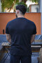 Kurt Baskılı Basic T-Shirt Siyah - 2