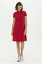 Us Polo Women's Polo Neck Red Knitted Dress