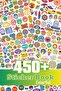 مجموعة ملصقات ملونة، 450 قطعة من الملصقات الملونة، كتاب الملصقات، دفتر الملصقات، دفتر يوميات، دفتر ملاحظات