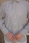 2050 Striped Loose Shirt Gray - 3