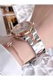 Silver/Rose Gold Women's Watch with Woven Strap, Non-Tarnishing, 3 Atm, Special Design BF21127-E - 2