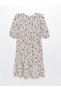 Crew Neck Floral Girl's Dress - 2