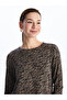 Crew Neck Patterned Long Sleeve Women's T-Shirt - 2