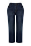 Koyu Mavi Yüksek Bel Comfort/Orta Esnek Straight Fit Denim Büyük Beden Jeans TBBSS24CJ00051 - 7