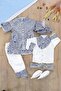 Baby Boy Luxury Special Day King Hat and Mevlütluk Set 0-6 Months Hospital Release Mevlüt Set Stl6628 - 3