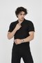 Short-sleeved Corded Fabric shirt with stripe detail - 4