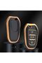 Peugeot Compatible 208, 308, 508, 2008, 3008, 5008 Gold Edge Tpu Key Case Cover (Red) - 9