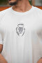 Aslan Baskılı Basic T-Shirt Beyaz - 3