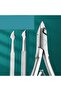 Cuticle Scissors Double Spring + Cuticle Side Pusher + Nail Polish Scraper Kronk Stainless Steel Set - 4