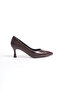 Patterned Heeled Women's Shoes Brown Stiletto - 5