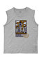 Men's Sleeveless Knitted T-Shirt London Design Digital Printed 100% Cotton