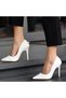 Hillar White Skin Stiletto Shoes - 4