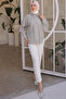2050 Striped Loose Shirt Gray - 4