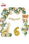 Luxurious Green Giraffe Foot Tiger Foil Birthday Party Ballon Set Ornament - 3